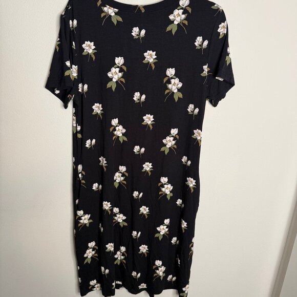 Kyte Women's‎ Tiered Lounge Midi Dress in Big Midnight Magnolia - Size M Medium - Picture 3 of 3